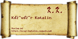 Kövér Katalin névjegykártya